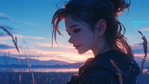 夕阳少女