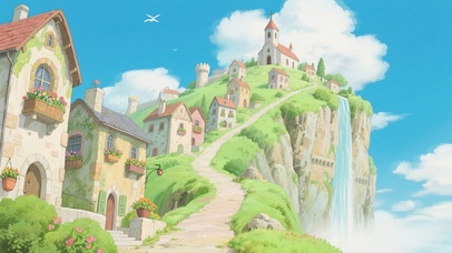 通往山顶教堂的小路