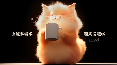 上班多喝水 顺风又顺水