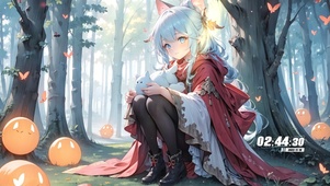 可爱兽耳森林少女