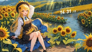 治愈向日葵女生