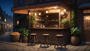 夜晚街边小店
