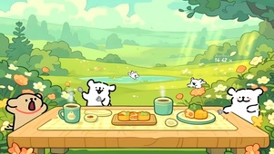 春游的狗狗