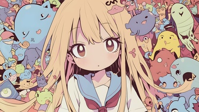 二次元可爱大眼睛女孩