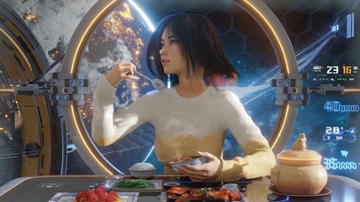 宇宙太空飞船少女的晚饭