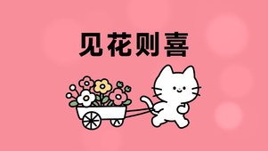 见花则喜粉色壁纸
