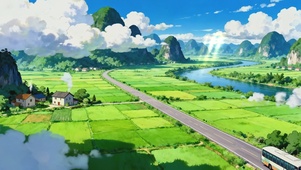 治愈 乡间稻田旅途