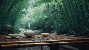 竹台清雨后