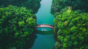 原始森林小桥