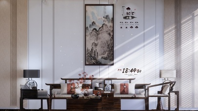 4K唯美简约中式客厅