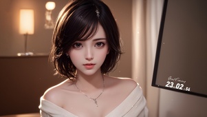 4K短发清纯美女