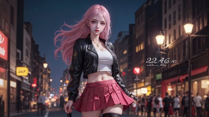 街拍动漫时尚少女