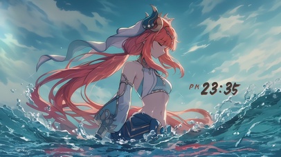 唯美水中可爱女孩