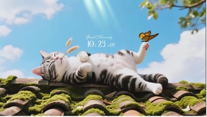 睡懒觉的小猫咪