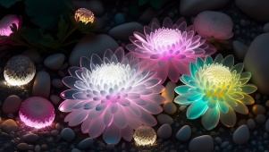 五彩水晶花