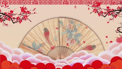 中国风扇子唯美(无限循环)