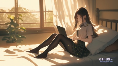 她眸中仿佛藏着午后图书馆的静谧