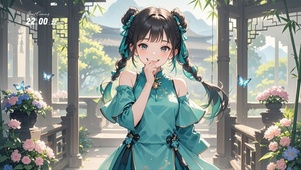 青色少女
