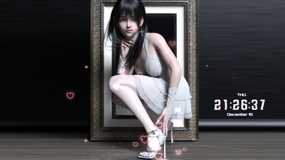 唯美白色连衣裙女孩