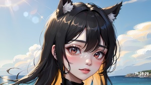 可爱精致猫耳少女