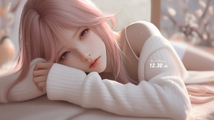 清纯毛衣女孩