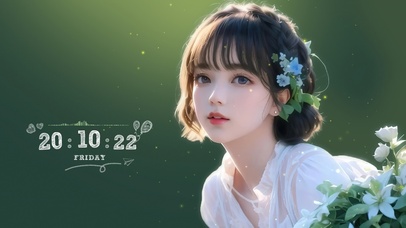 治愈森系短发女生