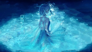 清新海中少女
