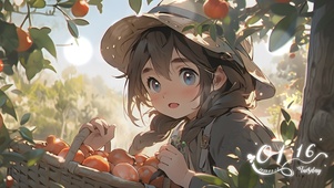 果园里的少女