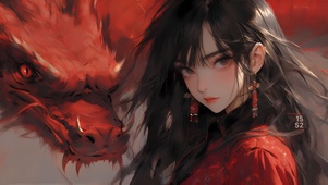 烈焰御龙少女	