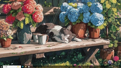 小猫AI插画-桌面主题