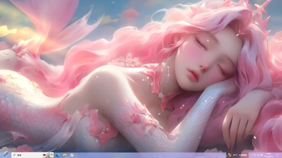 睡梦中的人鱼少女