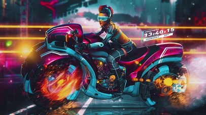 赛博朋克-机车少女-02