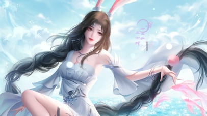 甜美古风兔耳少女