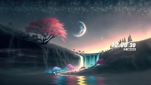 夜景独树