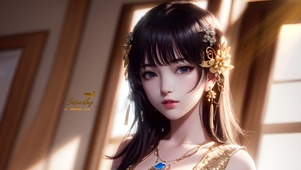 唯美 清纯古风婚纱少女