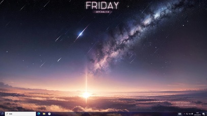 4k夕阳云海流星银河