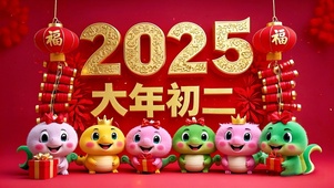大年初二欢聚一堂的蛇宝宝