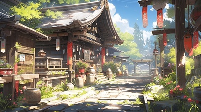 安详宁静的院子