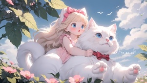 骑着猫咪去春游