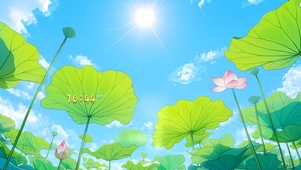 护眼 夏日荷塘