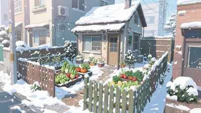 雪中蔬果小屋