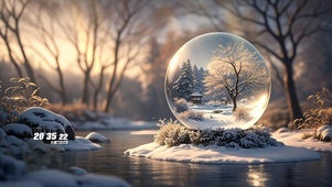 水晶球中冬季