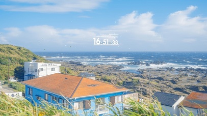 4K唯美日系海边城市