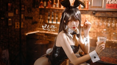 4K麻衣学姐兔女郎COS