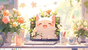 可爱办公猫咪
