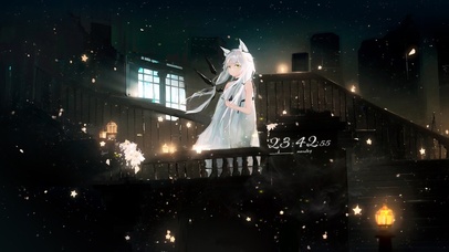 4k 治愈唯美夜晚城市少女