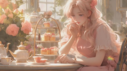 4k蛋糕房可爱少女