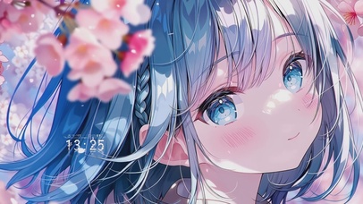 可爱二次元樱花少女