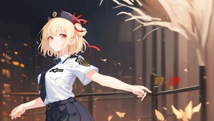 金发制服少女