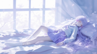 唯美房间午睡少女